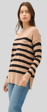 Load image into Gallery viewer, Lightweight Oversized Striped Sweater
