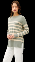 Load image into Gallery viewer, Lightweight Oversized Striped Sweater
