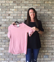 Load image into Gallery viewer, Swiss Dot Top with Ruffles Short Sleeves
