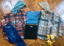 Load image into Gallery viewer, Plaid Hooded Shacket

