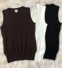 Load image into Gallery viewer, Round Neck Vest Sweater Top
